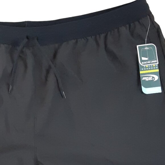 NWT MTA Sports Shorts Mens 2XL Black Running Elastic Waist Stretch Liner - Picture 3 of 5